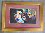Mooi ingelijste pop art afbeelding van de Beatles, Huis en Inrichting, Ophalen, Zo goed als nieuw, Schilderij, Minder dan 50 cm