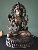 Antiek Sino-Tibetaans Bodhisattva Beeld, 18e/19e Eeuw, Brons, Ophalen of Verzenden