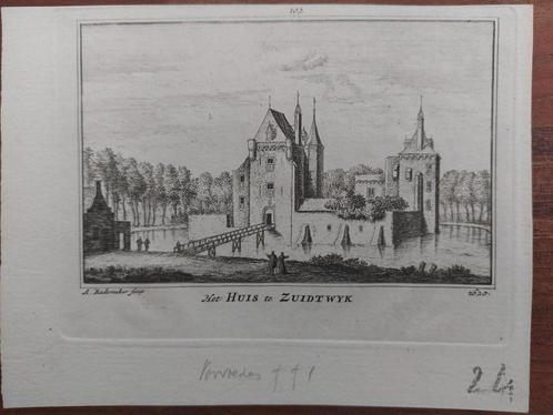 102 / Huis Zuidtwyk - Zuidwijk Gravure van A. Rademaker, Antiek en Kunst, Kunst | Etsen en Gravures, Ophalen of Verzenden
