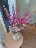 Kunstbloemen zijden bloemen met vaas, Ophalen, Zo goed als nieuw