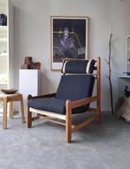 Vintage stoel Deens design  Niels Eilersen fauteuil midmod, Ophalen, Gebruikt, 75 tot 100 cm, 50 tot 75 cm