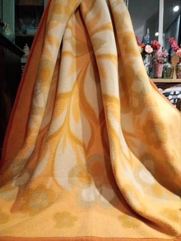 Prachtige vintage XXL Dralon deken retro patroon !!! beschikbaar voor biedingen