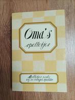 Oma's Spelletjes Boek - Nostalgische Spelletjes, Ophalen of Verzenden, Zo goed als nieuw, Overige onderwerpen, Verba