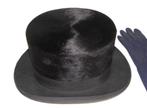 Nette zwarte Hoge hoed maat 56 + handschoenen, Ambassador, Hoed, Ophalen of Verzenden, 57 cm (M, 7⅛ inch) of minder