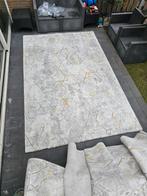 Modern groot vloerkleed Grijs/Goud - Zo Goed Als Nieuw - 2X, 200 cm of meer, Grijs, Ophalen of Verzenden, Zo goed als nieuw