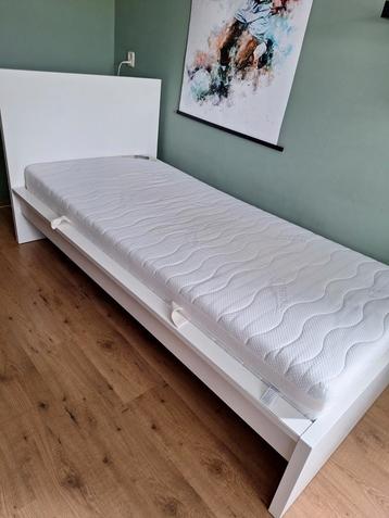 MALM bed wit Ikea 1 persoons incl. matras