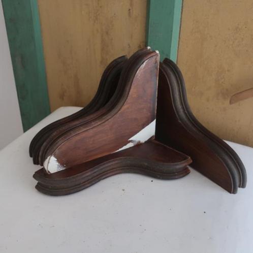 Schapdrager wandplankdrager hout bruin 4 stuks PARTIJ PRIJS, Huis en Inrichting, Woonaccessoires | Wandplanken en Boekenplanken