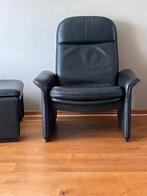 Desede Fauteuil met voetenbank, Huis en Inrichting, Fauteuils, Ophalen, 75 tot 100 cm, Leer, 50 tot 75 cm