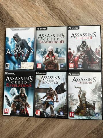 Assassin’s Creed pc games zes stuks beschikbaar voor biedingen