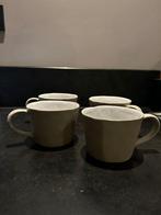 Aardewerk Koffiekoppen Set - Beige, Ophalen of Verzenden, Zo goed als nieuw, Effen, Kop(pen) en/of Schotel(s)