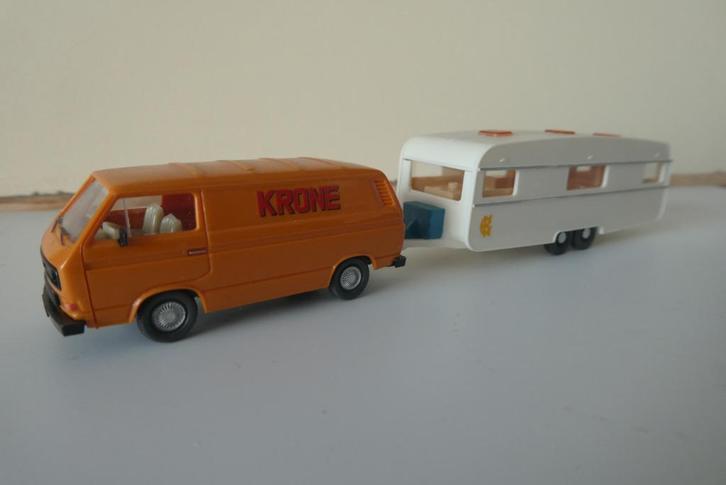 VW busje + Tabbert caravan, Hobby en Vrije tijd, Modelauto's | 1:87, Nieuw, Auto, Ophalen of Verzenden