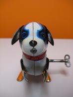 retro vintage blikken opwindbare springende vrolijke hond, Ophalen of Verzenden