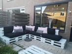 Loungekussen Set Antraciet - 4 Stuks voor Palletbank, Tuin en Terras, Tuinsets en Loungesets, Ophalen, Zo goed als nieuw, Loungeset