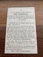 Kemperman Hein 1909 Ulft 1965 Beek Nijmegen, Ophalen of Verzenden, Bidprentje