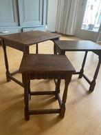 Oude brocante tafeltjes 3 stuks, Ophalen