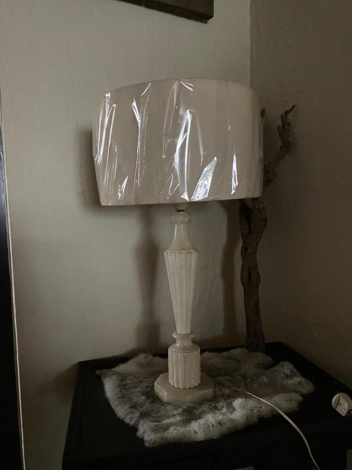 Marmeren/natuurstenen lampenvoet, Huis en Inrichting, Lampen | Tafellampen, Zo goed als nieuw, Minder dan 50 cm, Overige materialen