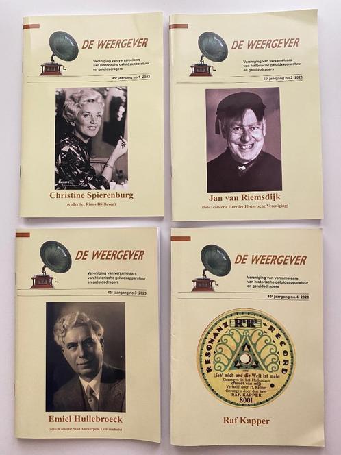 DE WEERGEVER jaargang 2023 GRAMMOFOON 78 toeren Schellack, Boeken, Tijdschriften en Kranten, Gelezen, Sport en Vrije tijd, Verzenden