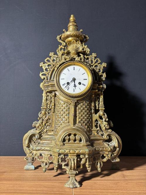 Antieke Franse Bronzen Regency Stijl Pendule ca.1890 (51), Antiek en Kunst, Antiek | Klokken, Ophalen of Verzenden