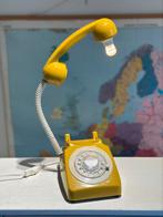 Vintage Gele telefoonlamp, Huis en Inrichting, Lampen | Tafellampen, Ophalen of Verzenden, Zo goed als nieuw, Minder dan 50 cm