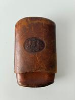 Zeer oude lederen sigarenkoker uit Engeland, Ophalen of Verzenden, Gebruikt, Overige typen
