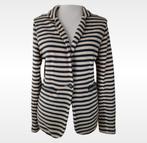 Summum Gestreepte Blazer Wit Zwart Maat M, Maat 38/40 (M), Summum Woman, Wit, Ophalen of Verzenden