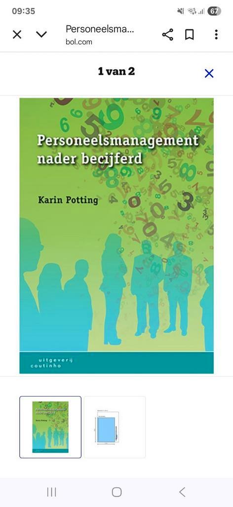 Karin Potting - Personeelsmanagement nader becijferd, Boeken, Advies, Hulp en Training, Zo goed als nieuw, Ophalen of Verzenden