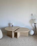 Vintage travertine coffee table, Ophalen, Gebruikt, 100 tot 150 cm, 50 tot 100 cm