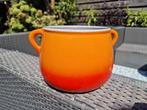 Le Creuset vintage bonenpot, fondue pannetje, pan oranje, Huis en Inrichting, Keuken | Potten en Pannen, Ophalen of Verzenden