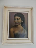 Olieverf schilderij Indonesische vrouw, Antiek en Kunst, Kunst | Schilderijen | Klassiek, Ophalen of Verzenden