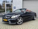 Mercedes C-klasse Cabrio 180 AMG Line Unieke Combi/Nekverw/S, Auto's, Mercedes-Benz, Euro 6, Cabriolet, 4 stoelen, Zwart