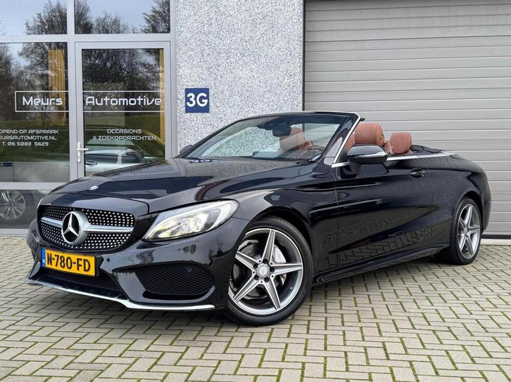 Mercedes C-klasse Cabrio 180 AMG Line Unieke Combi/Nekverw/S, Auto's, Mercedes-Benz, Bedrijf, Te koop, C-Klasse, 360° camera, ABS