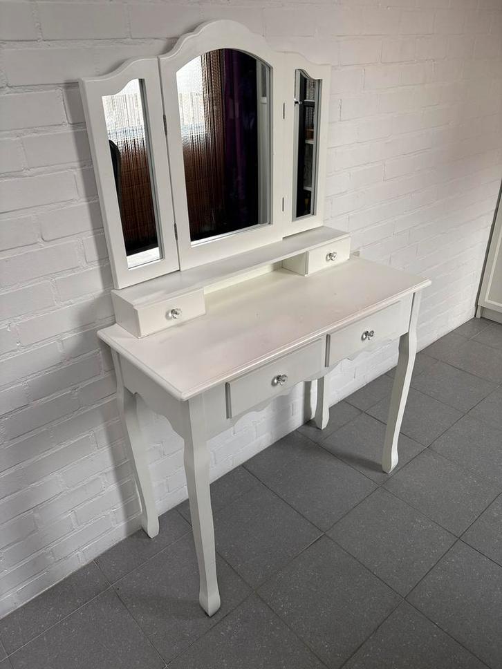 Make-up Tafel met Spiegel, Huis en Inrichting, Tafels | Kaptafels, Gebruikt, 100 tot 150 cm, 50 tot 100 cm, Hout, Ophalen