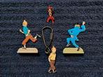 4 metalen pin / sleutelhanger en Kuifje figuren, Ophalen of Verzenden, Kuifje, Nieuw, Beeldje of Figuurtje
