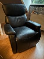 Nette leren fauteuil met zit ligfunctie, Ophalen, Zo goed als nieuw, 75 tot 100 cm