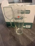 4 Heineken halve liter glazen, Ophalen of Verzenden, Zo goed als nieuw, Bierglas