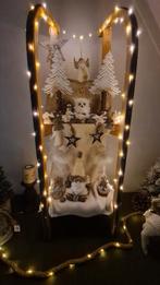 Vintage slee inclusief verlichting en kerstaccessoires, Ophalen, Zo goed als nieuw