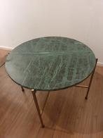 Bijzettafel Garam - groen marmer, Huis en Inrichting, Tafels | Bijzettafels, Overige materialen, Minder dan 55 cm, Rond, Zo goed als nieuw