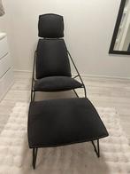Design fauteuil Ikea Carl Ojerstam Villstad zwart metaal, Huis en Inrichting, Stoelen, Ophalen, Zwart, Zo goed als nieuw, Metaal