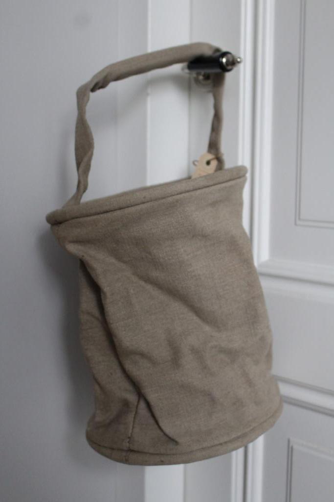 Oude Franse brocante linnen waterzak Nr.5 *Pronck & Praal*, Antiek en Kunst, Curiosa en Brocante, Ophalen of Verzenden