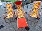 3 originele retro  strandstoelen, Tuin en Terras, Ophalen of Verzenden, Gebruikt