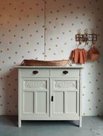 Vintage commode kleur Cotton / massief hout / brocante, Kinderen en Baby's, Kinderkamer | Commodes en Kasten, 50 tot 70 cm, Ophalen of Verzenden
