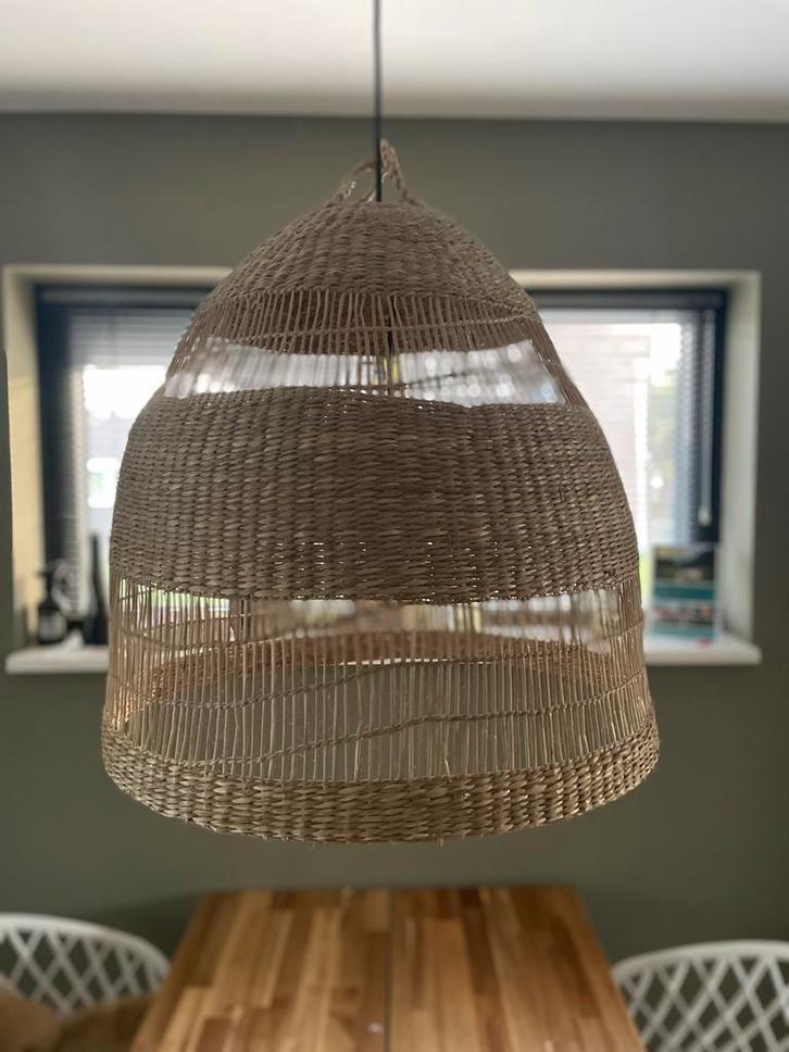Zeegras Hanglamp - 55 cm (Ikea), Huis en Inrichting, Lampen | Hanglampen, Zo goed als nieuw, Minder dan 50 cm, Overige materialen