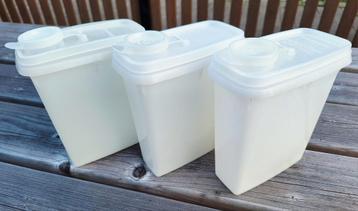 3x Tupperware strooibak - Opslag met sluitdop  beschikbaar voor biedingen