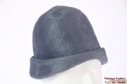 Vintage dophoedje cloche Duchess grijsblauw haarvilt 52-53, Kinderen en Baby's, Kinderkleding | Petten en Hoeden, Gebruikt, Meisje