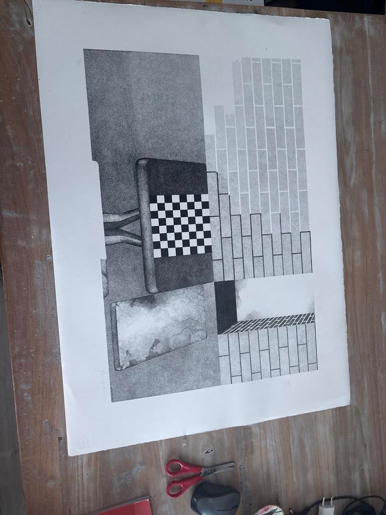 James Chasan zeefdruk zonder lijst 77x55,5 cm, Ophalen of Verzenden