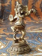 Staande Ganesha mooi oud koper beeldje uit India 8,7 cm., Ophalen of Verzenden