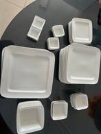 Borden Set - Wit Servies, Ophalen, Zo goed als nieuw, Bord(en), Effen