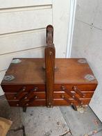 Vintage Houten Naaidoos, Hobby en Vrije tijd, Naaien en Fournituren, Ophalen, Gebruikt, Overige typen