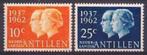 Nederlandse Antillen 323/4 postfris Huwelijksjubileum 1962, Verzenden, Postfris