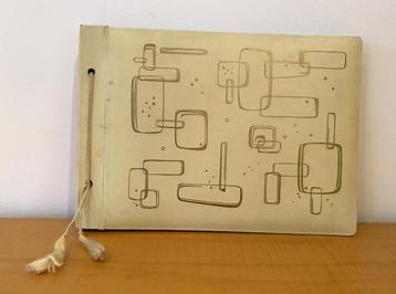 60 jaren GEEL CREME fotoalbum paar foto's erin verder leeg beschikbaar voor biedingen